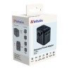 Verbatim, Adapter podróżny World-to-World Verbatim UTA-01 USB-A, czarny, 12 W