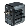 Verbatim, Adapter podróżny World-to-World Verbatim UTA-03 USB-A, USB-C, czarny, 30 W