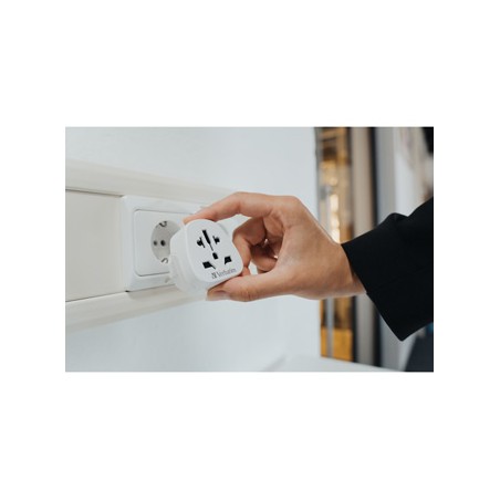 Verbatim, Adapter podróżny World-to-Europe WTEU-02 biały