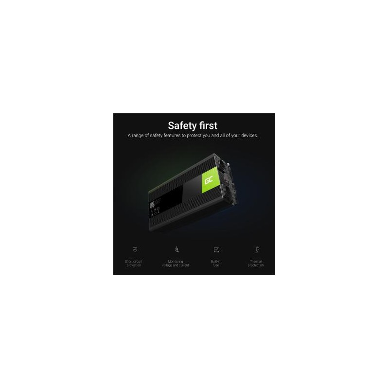 Green Cell power falownik 12V to 230V 3000W/6000W czysta sinusoida