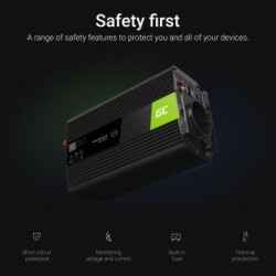 Green Cell power falownik 12V to 230V 300W/600W czysty sine wave