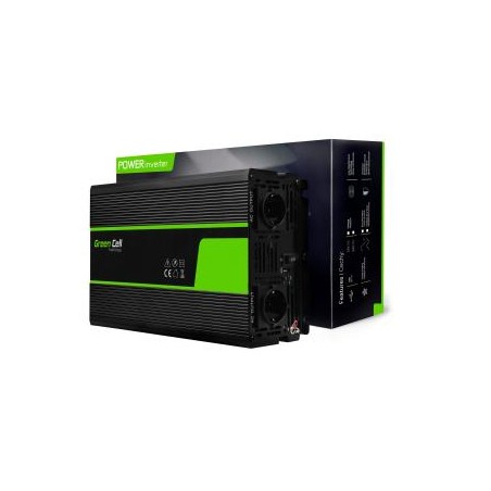 Green Cell power falownik 24V to 230V 2000W/4000W czysta sinusoida