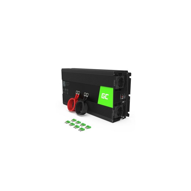 Green Cell power falownik 24V to 230V 1500W/3000W modyfikowana sinusoida