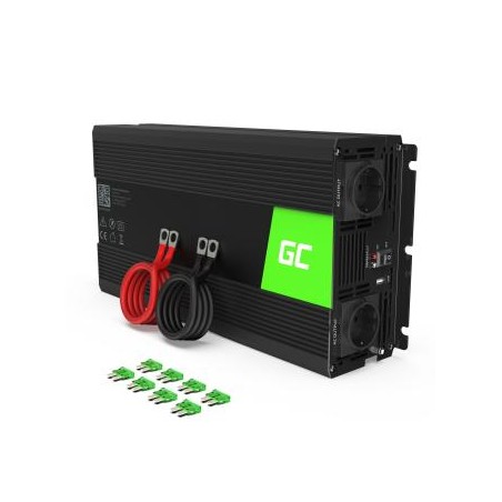 Green Cell power falownik 12V to 230V 1500W/3000W modyfikowana sinusoida