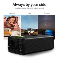 Green Cell power falownik 12V to 230V 1500W/3000W modyfikowana sinusoida