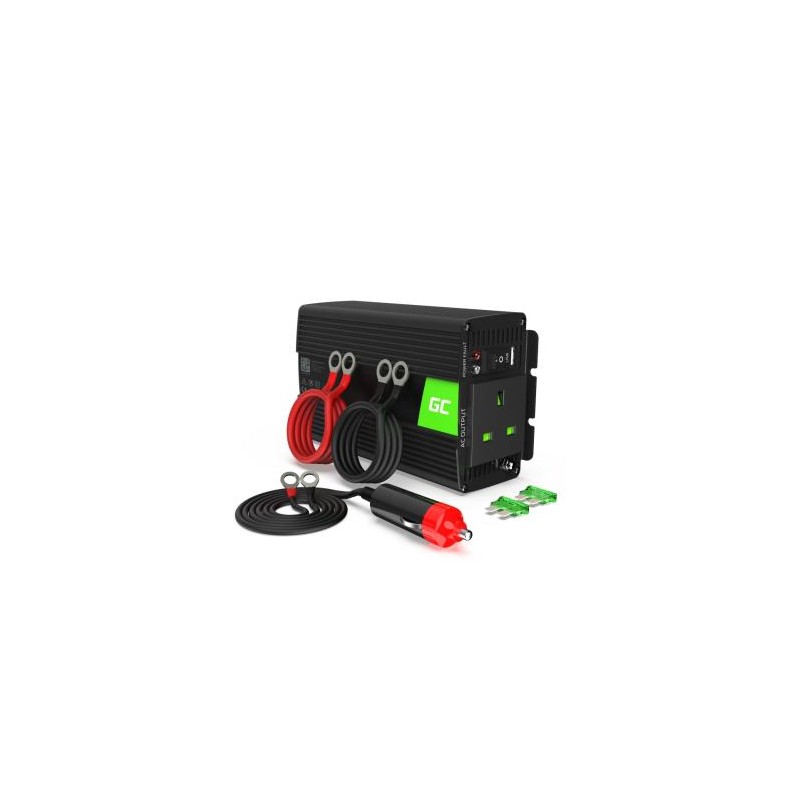Green Cell power falownik 24V to 230V 500W/1000W zmodyfikowane sine wave UK PLUG