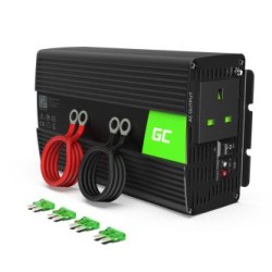 Green Cell power falownik 24V to 230V 1000W/2000W modyfikowana sinusoida UK PLUG