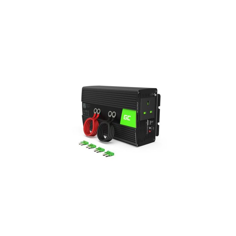 Green Cell power falownik 24V to 230V 1000W/2000W modyfikowana sinusoida UK PLUG