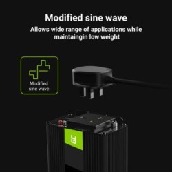 Green Cell power falownik 24V to 230V 150W/300W modyfikowana sinusoida UK PLUG