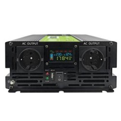 Green Cell PowerInverter LCD 12 volt 2000W/40000W Auto falownik z display - czysta sinusoida