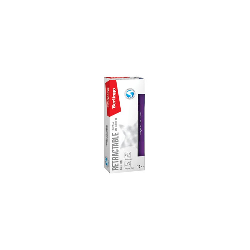 Berlingo, pióro kulkowe, niebieskie, 12szt, 0.7mm, Triangle 110 RT color