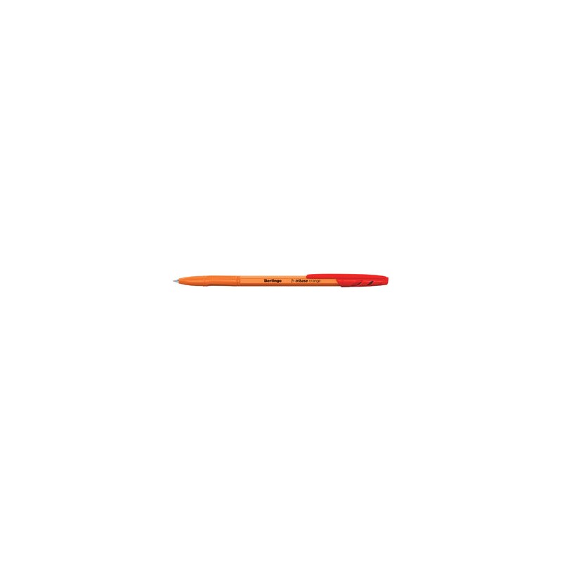 Berlingo, pióro kulkowe, czerwony, 50szt, 0.7mm, Tribase Orange