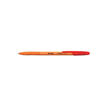 Berlingo, pióro kulkowe, czerwony, 50szt, 0.7mm, Tribase Orange
