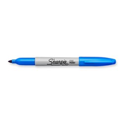 Sharpie, pisak Fine, niebieski, 12szt, 0.9mm, stały atrament, EOL