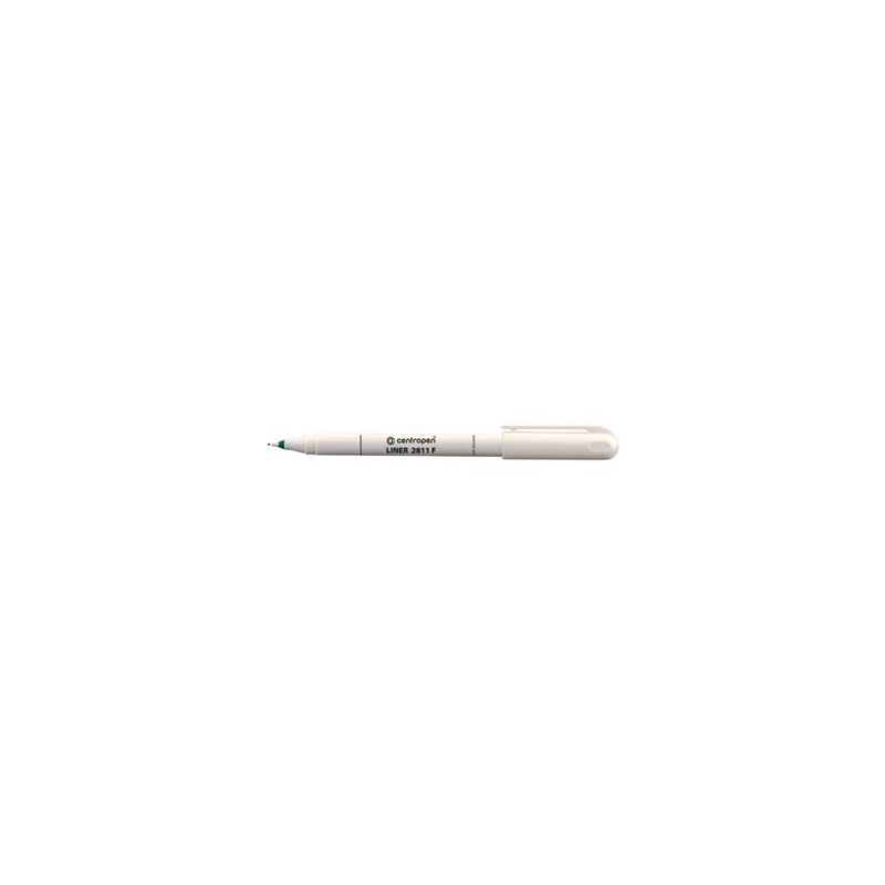 Centropen, cienkopis 2811, zielony, 10szt, 0.3mm, plastikowa końcówka, cena za 1 szt
