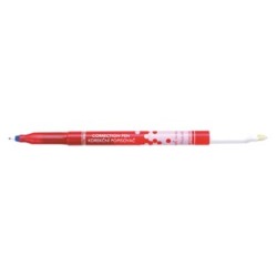 Centropen, korektor w piórze 3649, niebieskie, 50szt, 0,5/1,2mm, 2 w 1 pióro i zmazik