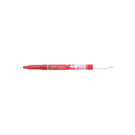Centropen, korektor w piórze 3649, niebieskie, 50szt, 0,5/1,2mm, 2 w 1 pióro i zmazik