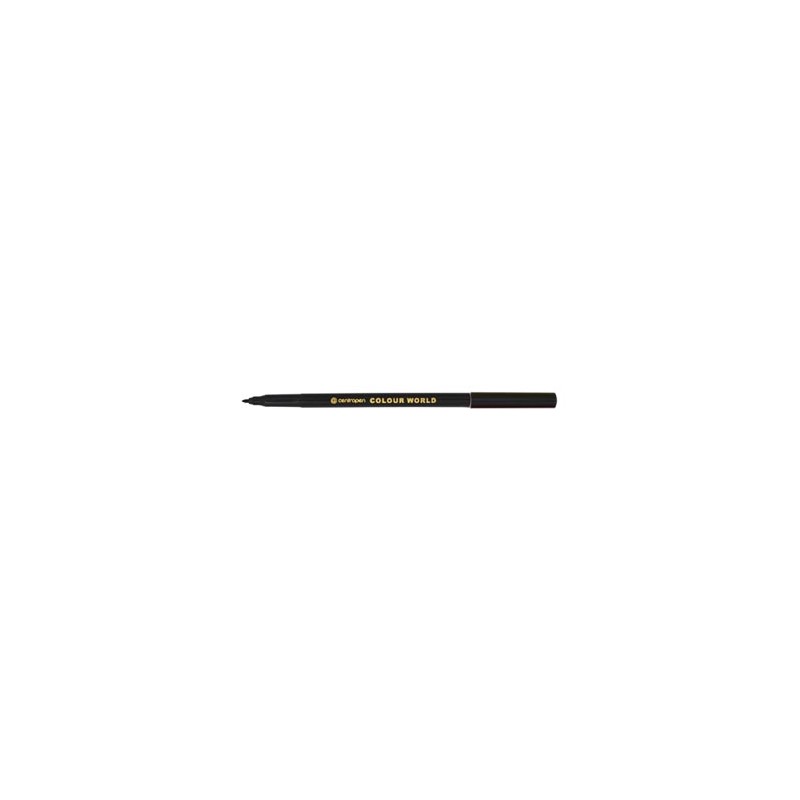 Centropen, pisak 7550, czarny, 50szt, 1mm, cylindryczna końcówka odporna na nacisk, cena za 1