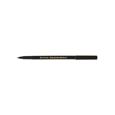 Centropen, pisak 7550, czarny, 50szt, 1mm, cylindryczna końcówka odporna na nacisk, cena za 1
