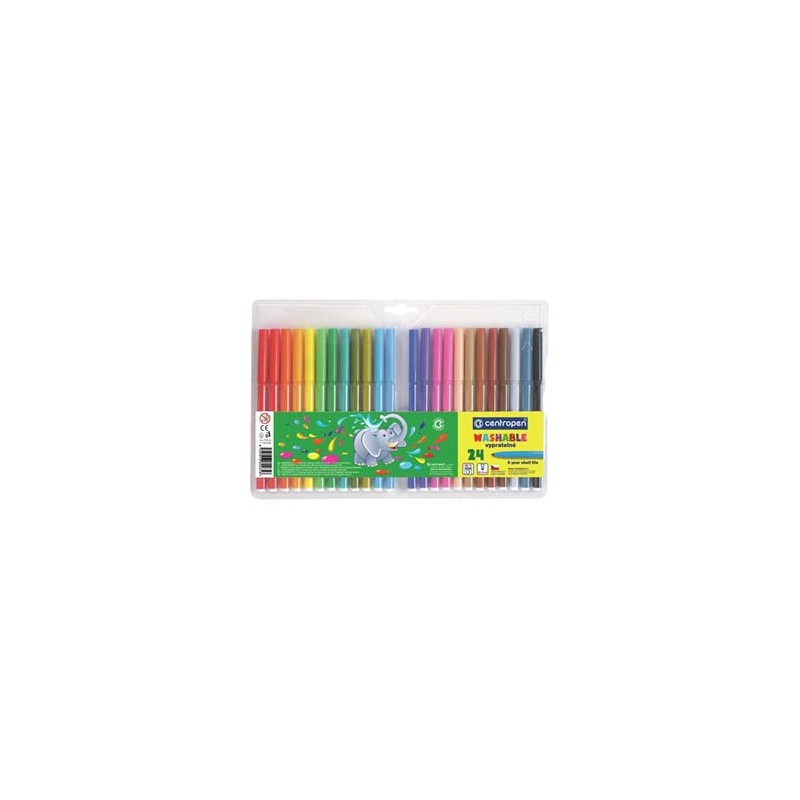 Centropen, zestaw przyborów do malowania 7790, color, 24szt, 1mm, cylindryczna końcówka odporna na nacisk