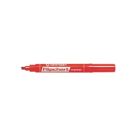 Centropen, flipchart marker 8560, czerwony, 10szt, 1-4,6mm, cena za 1 szt