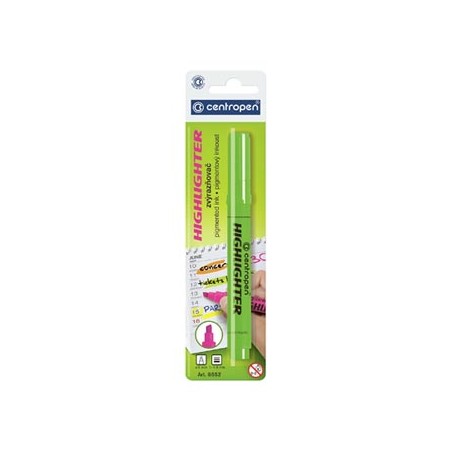Centropen, zakreślacz 8552, zielony, 20szt, 1-4,6mm, cena za 1 sztukę