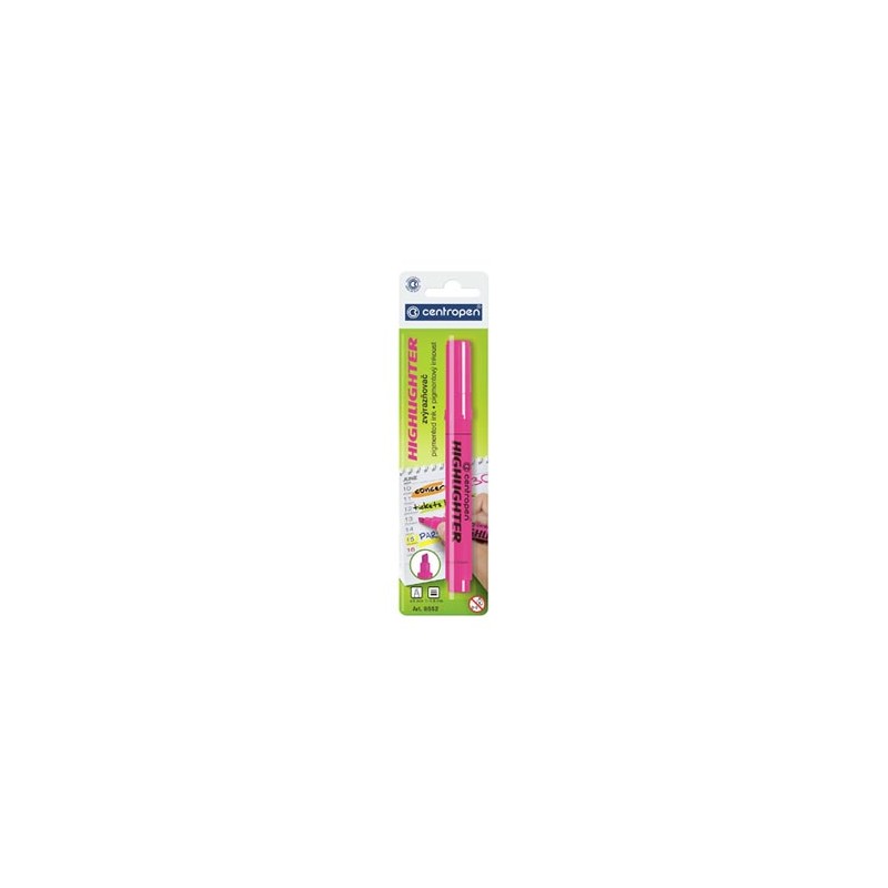 Centropen, zakreślacz 8552, różowy, 20szt, 1-4,6mm, cena za 1 sztukę