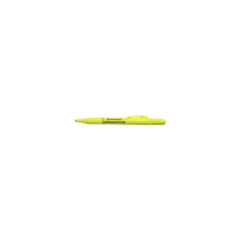 Centropen, zakreślacz 8722, żółty, 10szt, 1.4mm, ścięta końcówka