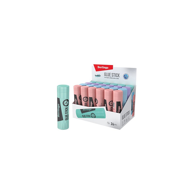 Klej w sztyfcie Instinct, color, 15g, 24szt, Berlingo