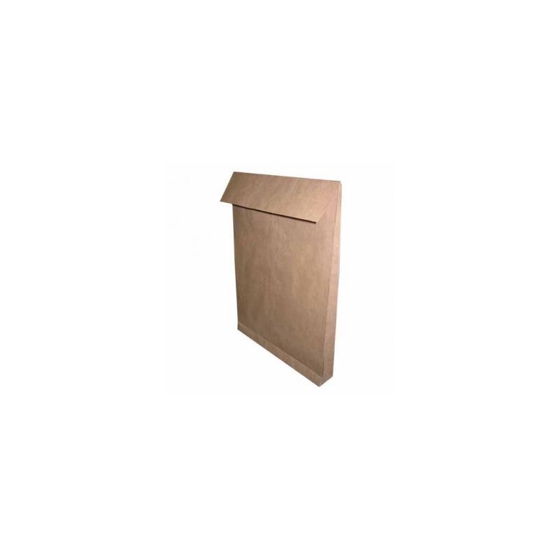 Torba na zakupy B4, 250 x 353mm, brązowa, Krpa, zawijane dno, z klapką