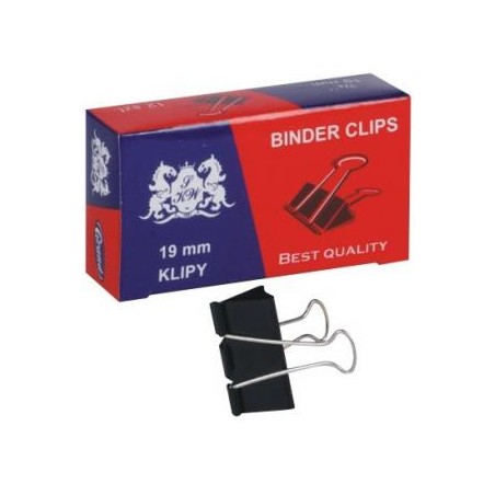 Klips metalowy, 19mm, 12szt.