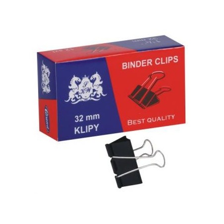 Klips metalowy, 32mm, 12szt.
