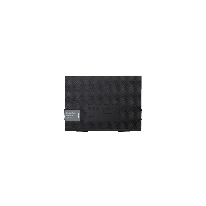 Teczka na dokumenty harmonijkowa A4 Double Black, czarna, 1szt. Berlingo