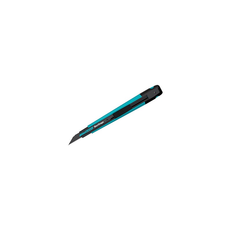 Nożyk do papieru SilkTouch ergonomiczna, niebieski, 9mm, 1szt. Berlingo