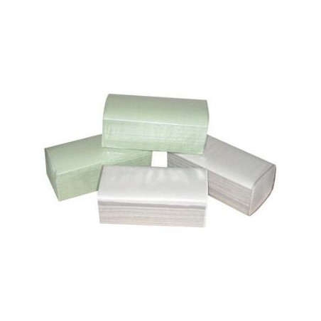 Papierowy ręcznik ZZ, 250 x 230mm, zielony, 20 x 250szt. jednowarstwowe