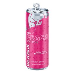 Energy drink, PEACH EDITION, 12 szt w kartonie, cena za 1 szt, Red Bull white peach