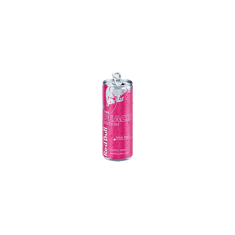 Energy drink, PEACH EDITION, 12 szt w kartonie, cena za 1 szt, Red Bull white peach