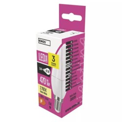 LED żarówka EMOS Lighting E14, 220-240V, 5W, 470lm, 2700k, ciepła biel, 30000h, Classic Candle 102x35x35mm