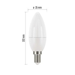 LED żarówka EMOS Lighting E14, 220-240V, 4.2W, 470lm, 2700k, ciepła biel, 30000h, Classic Candle 102x35x35mm-3pack