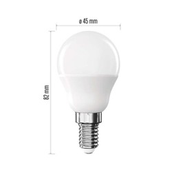 LED żarówka EMOS Lighting E14, 230V, 4.2W, 470lm, 4000k, neutralna biel, 30000h, Mini Globe 45x45x82mm