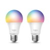 LED żarówka TP-LINK Tapo L530E, E27, 220-240V, 8.7W, 806lm, 6000k, RGB, 15000h, chytrá Wi-Fi žárovka, 2 kusy v balení