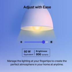 LED żarówka TP-LINK Tapo L530E, E27, 220-240V, 8.7W, 806lm, 6000k, RGB, 15000h, chytrá Wi-Fi žárovka, 2 kusy v balení