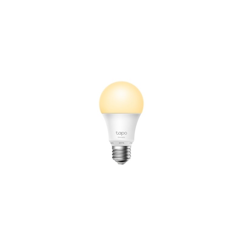 LED żarówka TP-LINK Tapo L510E, E27, 220-240V, 8.7W, 806lm, 2700k, ciepła biel, 15000h, stmívatelná chytrá Wi-Fi žárovka