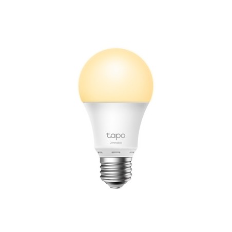 LED żarówka TP-LINK Tapo L510E, E27, 220-240V, 8.7W, 806lm, 2700k, ciepła biel, 15000h, stmívatelná chytrá Wi-Fi žárovka