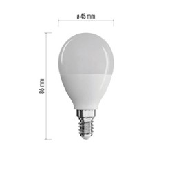 LED żarówka EMOS Lighting E14, 220-240V, 7.3W, 806lm, 2700k, ciepła biel, 30000h, Classic 86x45x45 mm
