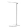 Lampka na biurko, aluminium + ABS, biała, 3 typy oświetlenia, ładowarka bezprzewodowa IP20