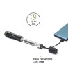 LED Flashlight, Li-Ion 3,7V/2500mAh, metalowy, czarna, 650lm, CR41