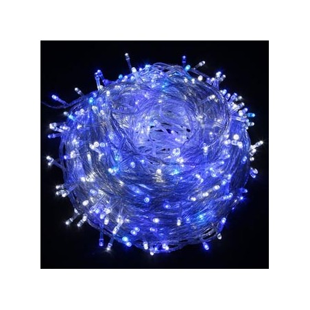 Oświetlenie LED, Lampki choinkowe, 10m, 220-240 V (50-60Hz), 6W, niebieski, przezroczysty przewód, 30000h, 100xLED, EOL
