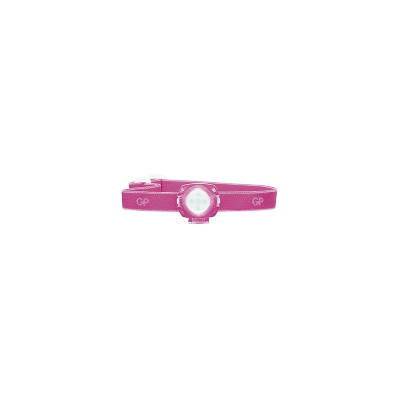 Lampka czołowa led, 2xCR2025, plastikowy, różowa, 40lm, 8m, CH31