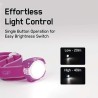 Lampka czołowa led, 2xCR2025, plastikowy, różowa, 40lm, 8m, CH31